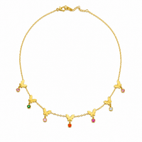 Multicolor Butterfly Charm Necklace