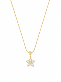 Five Petal Crystal Necklace