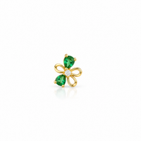Emerald Floral Stud Earrings