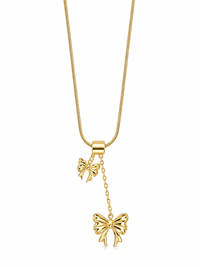 Bow Drop Necklace