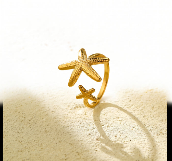 Anti Tarnish Sea Star Ring